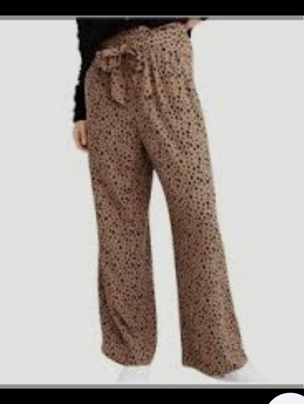 Abercrombie & Fitch Leopard Print Wide Leg Pants